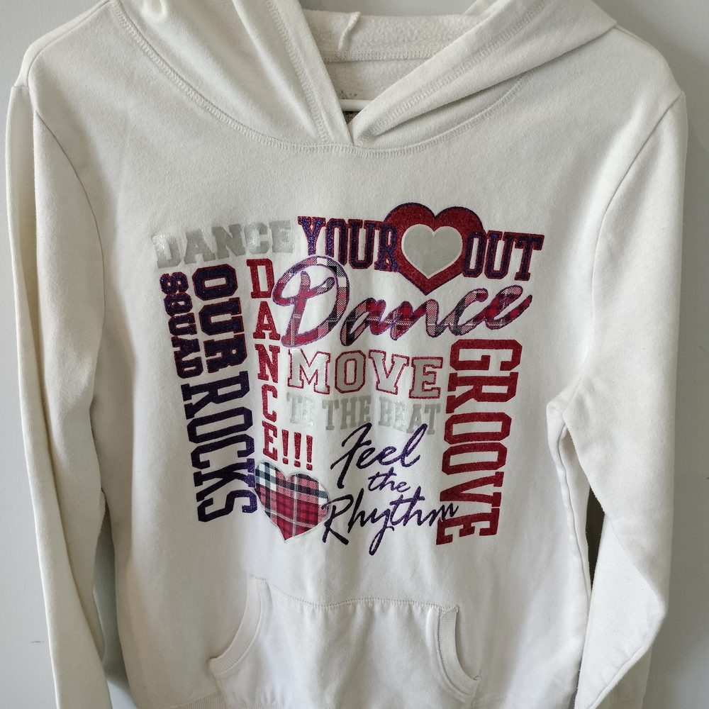 Justice White Dance Graphic Hoodie